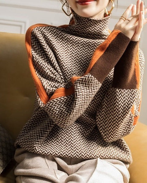 AMAYA - Suéter de cuello alto de diseño