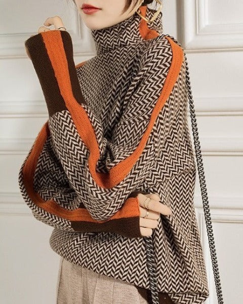 AMAYA - Suéter de cuello alto de diseño