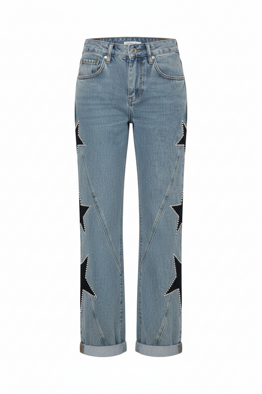Melisa - Jeans Casual rectos de estrellas